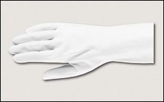 18 mil - Latex gloves, unlined, powder-free