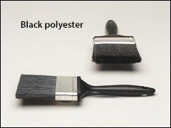 Black polyester, chisel trim - Paint brushes