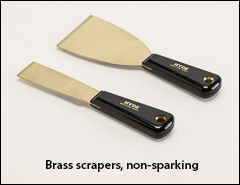 Brass scrapers, non-sparking - Putty knives, scrapers