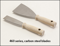 Carbon steel blades, wood handles - Putty knives, scrapers