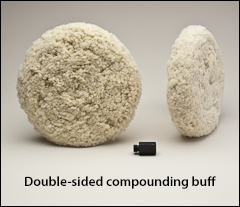 Compounding buffs, double-sided - Buffs for 7½" pads