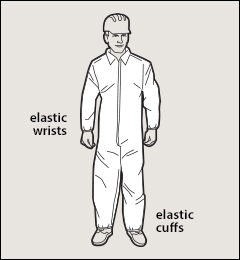 Coverall, elastic wrists and ankles - Tyvek 400 coveralls