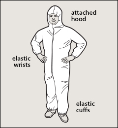 Coverall, elastic wrists and ankles, with hood - Tyvek 400 coveralls