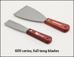 Full tang blades, wood handles - Putty knives, scrapers