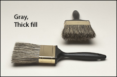 Gray bristle, square trim, thick fill - Paint brushes