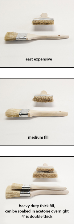 Least expensive wood handle, imported - Wood handle white bristle brushes
