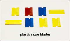 Plastic razor blade size scraper - Putty knives, scrapers