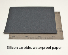 Silicon carbide, waterproof paper - 9" x 11" sheets