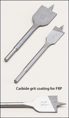 Spade bits for FRP boring - Spade bits