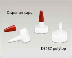 Spout caps for bottles listed above - Polyethylene bottles and caps