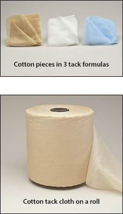 Tack cloth, rags, cheesecloth
