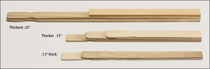 Wood paint paddles - Paint paddles, tongue depressors